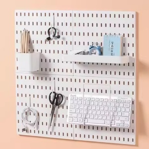 Customized Size Clear Acrylic Silk-Screen Printed Pegboard <b>Wall</b> Panels <b>Wall</b> Organizer Mounting <b>Display</b> Board for Home Office Use - Product Image 3