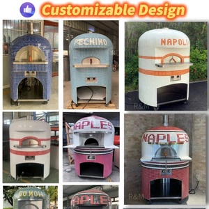 Comercial Industrial al aire libre arcilla eléctrica Pizza horno Gas giratorio madera fuego 500 grados máquina napolitana para restaurante venta - Product Image 5