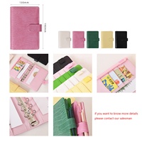 Carnet A6 avec couverture en cuir PU, planificateur personnel rechargeable à 6 anneaux, texture crocodile, boucle magnétique légère, cadeau