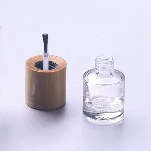 Best Quality 8ml BNP Glass Clear Nail Polish Empty Bottle With Bamboo Cap