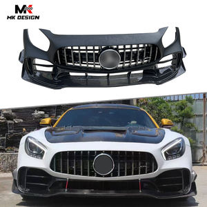 Pare-chocs avant demi-fibre de carbone pour Mercedes Benz AMG GT GTC <span class=keywords><strong>GTS</strong></span> <span class=keywords><strong>GTR</strong></span> Pro Style Kit de carrosserie Grille de lèvre avant en maille Couvertures d'antibrouillard - Product Image 1
