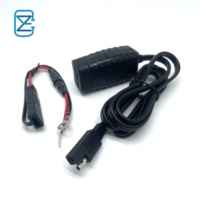Chargeur USB pour moto 12V QCPD avec interrupteur, étanche, support de charge rapide pour téléphone portable, à fixer sur la poignée de guidon, compatible automobile