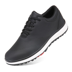 Chaussures de golf pour hommes, baskets respirantes à lacets, antidérapantes, chaussures de sport perforées pour l'extérieur - Product Image 3