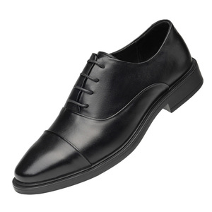 Chaussures Oxford décontractées pour hommes, bout pointu, en cuir véritable, à lacets, semelle extérieure en caoutchouc antidérapante, doublure en cuir de vachette massif, pour le bureau - Product Image 4