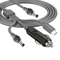 Câble d'alimentation pour chargeur de voiture D-sunty étanche 3-en-1 à 8 conducteurs en cuivre massif pour antenne satellite Starlink Mini 18AWG