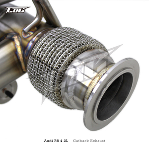 Sistema de escape Catback de salida de fábrica para <span class=keywords><strong>Audi</strong></span> <span class=keywords><strong>R8</strong></span> V8 4.2L 2007-2013 Válvula de silenciador de Escape <span class=keywords><strong>RC</strong></span> tubo de escape de acero inoxidable 304 - Product Image 6
