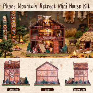 Nouveau Kit de Bricolage 2026 Lingyu Mountain Lodge Blocs de Construction Jouet Coin Livre 3D Puzzle en Bois Kit Fidget Book Nook Décoration Maison - Product Image 2
