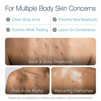 Gel corporel sans rinçage OEM ODM à 2% d'acide salicylique pour les marques post-acnéiques, avec niacinamide et centella, vente en gros, soins du corps