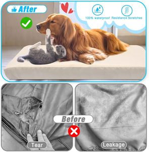 Funda Impermeable para Cama de Perro LY, Resistente, con Diseño Sólido, Forro para Caseta con Base Antideslizante, Material de Fibra, Silenciosa - Product Image 3