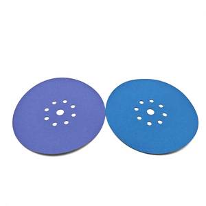 Disque de ponçage rond rouge à 8 trous de 225 mm pour cloisons sèches, en céramique, personnalisable OEM & OBM pour le ponçage des cloisons sèches - Product Image 3