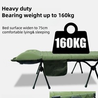 Lit de camp léger pour l'extérieur Lit pliant en aluminium Matelas gonflable Lit de camping
