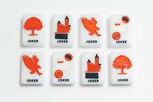 Mahjong Americano de Lujo SEC College, 160 Fichas, con Licencia de los Auburn Tigers, Logotipo de Aubie Wind AU Grabado, Regalo - Product Image 5