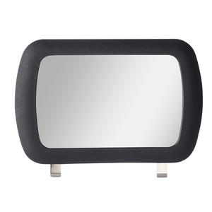 Visera para el sol del coche, espejo rectangular con clip, espejo de maquillaje de alta definición, accesorio interior, plástico negro, diseño moderno - Product Image 4