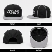 Casquette Snapback à Visière Plate Personnalisée 3 Couleurs Noir Vert Rouge Broderie Script Maille Perforée Chapeau de Baseball Vente en Gros OEM Faible MOQ