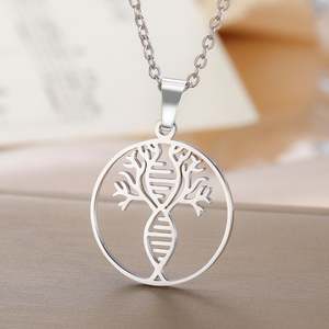 Collier <span class=keywords><strong>Arbre</strong></span> de Vie Myshape, pendentif <span class=keywords><strong>ADN</strong></span> infini double hélice, <span class=keywords><strong>arbre</strong></span> <span class=keywords><strong>généalogique</strong></span>, bijoux en acier inoxydable Wiccan, cadeau pour couple - Product Image 6