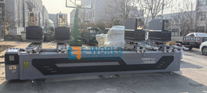 เครื่องเชื่อมแบบไร้รอยต่ออัตโนมัติ E-WORLD 4 หัว ควบคุมด้วย PLC สำหรับเครื่องจักรผลิตประตูหน้าต่างอลูมิเนียม - Product Image 4