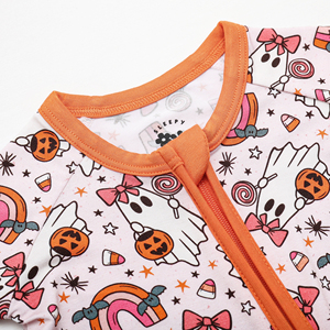 Mono para Bebé con Estampado Lindo, Diseño de <span class=keywords><strong>Halloween</strong></span>, <span class=keywords><strong>Ropa</strong></span> Infantil, Mono de Manga Larga con Cierre para Bebé, Combinable con Todo - Product Image 1