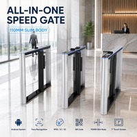50000 Users Capacity Face Recognition Speed Barrier Gate 0.2s Fast Android Turnstile Pedestrian Access Control Security System