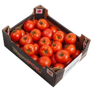 Boîtes pliables en carton ondulé recyclable pour fruits et légumes frais, tomates, avec impression offset pour le transport - Product Image 1
