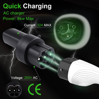 Type2 pour adaptateur Tesla AC 7.2KW Type2 IEC 62196 EV chargeur 32A 250V adapté pour Tesla modèle S/X/3/Y EV chargeur convertisseur prise