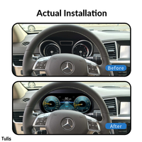 Papan LCD penuh Panel LCD, tampilan Digital Speedometer Cluster Digital untuk Mercedes Benz ML 2012-2015