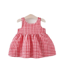 Vestido de Verano para Bebés al por Mayor, Ropa para Niñas, Vestidos con Volantes de Hada y Lazo Rojo de Proveedor Chino - Product Image 1