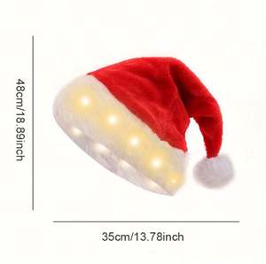Gorro Navideño de Fábrica con Peluche de Alta Calidad, Gorros Rojos de Santa Claus para Niños y Adultos, Decoraciones Navideñas, Regalos de Año Nuevo 2024 - Product Image 5