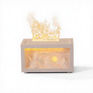 Nuevo humidificador portátil de escritorio New Trend 5V Snow Mountain Sunshine Spray con cambio de color, difusor de aroma con efecto de llama y luz nocturna. - Product Image 1