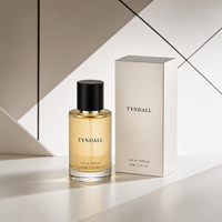 Flacon de parfum minimaliste en cylindre dégradé de 30 ml, 50 ml, 100 ml pour usage personnel quotidien avec un élégant capuchon argenté