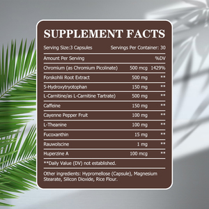 Highly Effective Increase Energy Levels Weight Loss Pills Capsaicin L Carnitine Premium <b>Supplement</b> Capsules Natural Herbal Supp - Product Image 2