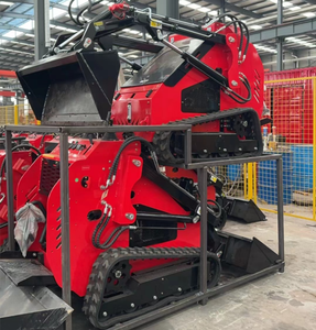High Flow Design 23hp Rubber Track Crawler Wielen <span class=keywords><strong>Mini</strong></span> Skid Stuurlader Diesel Benzine Voorlader Met Emmer Grijper - Product Image 5