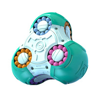 Mini cube rotatif anti-stress Magic Bean Fidget Spinner, labyrinthe de perles 3 faces, boîte colorée, en ABS, sensoriel éducatif