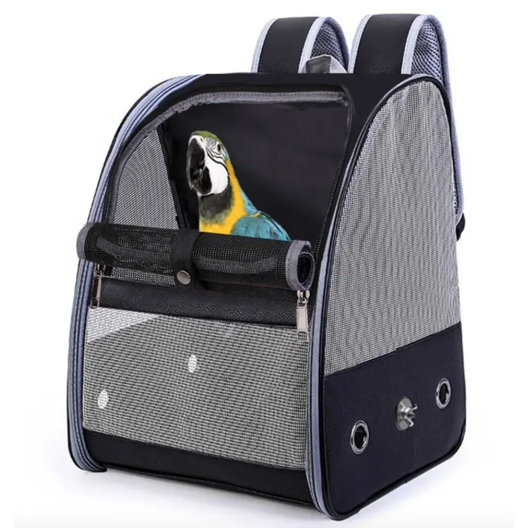 Dış mekan teli papağan kuş büyük taşıyıcı katlanır katlanabilir seyahat sırt çantası çanta kafesi