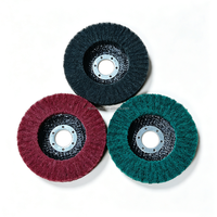 Disque de polissage à lamelles non tissées de 4,5 pouces (115 mm) en fibre de nylon pour meuleuse d'angle, pour le polissage du métal et de l'acier inoxydable
