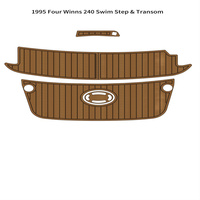 Tapis de pont en mousse EVA imitation teck pour plateforme de bain et transom de bateau Four Winns 240 de 1995, style SeaDek MarineMat, auto-adhésif