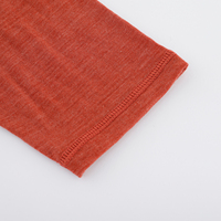 Vente chaude mode confortable hommes 100% laine mérinos col en v t-shirt à manches longues