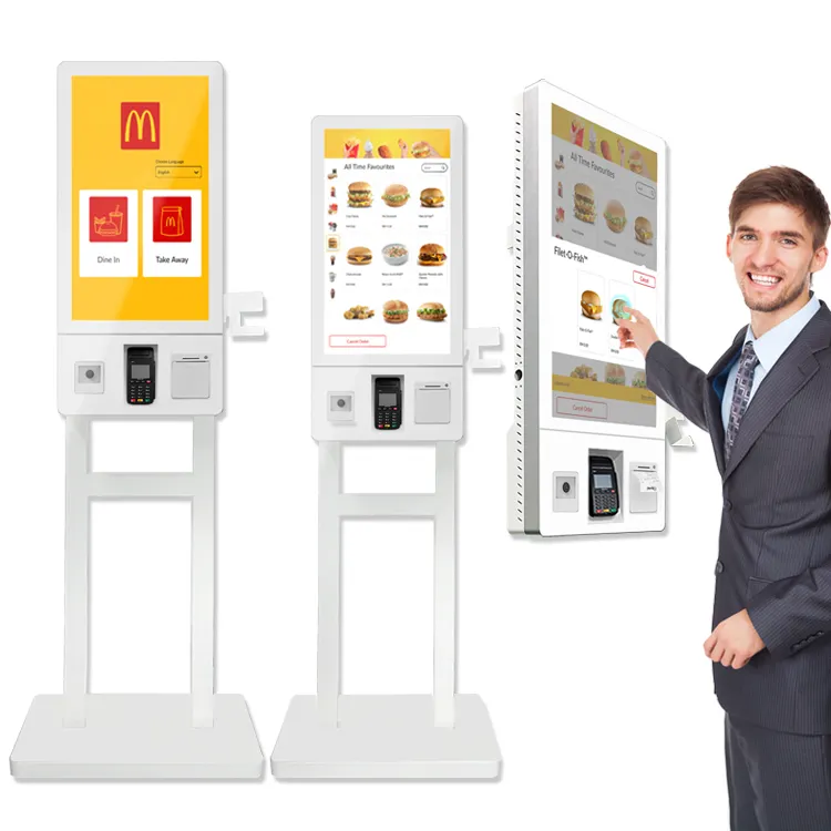 mc donalds Burger King fastfoodkiosks Self-ordering kiosk bill payment food order terminal self service ordering machine