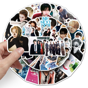 50 autocollants personnalisés imperméables en PVC BOYNEXTDOOR Kpop, autocollants décoratifs pour coque de téléphone, <span class=keywords><strong>tablette</strong></span>, bouteille d'eau - Product Image 6
