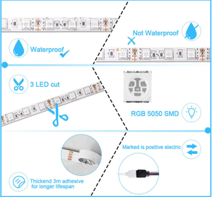 Complete RGB <b>Kit</b> Ready 5050 LED Strip Light DC5V 14W/m Silicone Cover /Type-C Ra90 CRI 3-Year Warranty DIY - Product Image 4