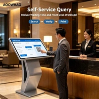Terminal de consultation en libre-service ergonomique horizontal personnalisé OEM ODM de 19 à 65 pouces avec écran en verre trempé 4K pour les administrations et les banques