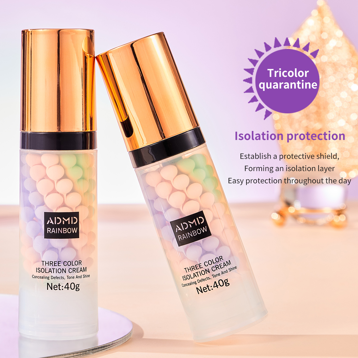 Rainbow 3 Color Primer - Perfect Cover BB Cream Beige