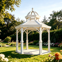 Pergola en aluminium de style sud-est asiatique, hexagonale, à double niveau, avec toit en dôme, pour jardin, gazebo, villa, mariage, cour, MY SG, recherche populaire