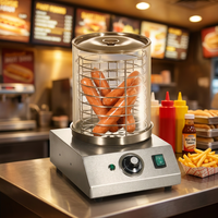 Chauffe-hot-dogs avec thermostat, chauffe-saucisses électrique de comptoir 300W en acier inoxydable Perfex HDW-1