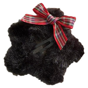 Barrettes à cheveux pour femmes en tissu moelleux en forme d'étoile à cinq branches, avec pinces BB pour cheveux cassés ou à pointes abîmées - Product Image 5