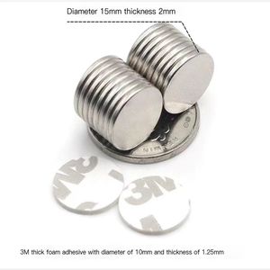 N52SH Disque magnétique diamétralement magnétique en néodyme Adhésif industriel Type carré Aimants pour volets frigorifiques Service de traitement par pliage - Product Image 2