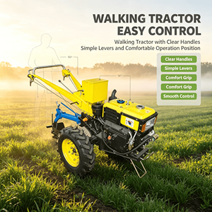 Tractor <span class=keywords><strong>de</strong></span> <span class=keywords><strong>Mano</strong></span> Diésel <span class=keywords><strong>de</strong></span> 8-32 HP, Tractor <span class=keywords><strong>de</strong></span> Arrastre con Caja <span class=keywords><strong>de</strong></span> Cambios <span class=keywords><strong>de</strong></span> Alto Torque, 6 Marchas Adelante y 1 Reversa para Trabajos Pesados <span class=keywords><strong>de</strong></span> Arado Agrícola - Product Image 5