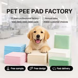 6-lagige 60x60cm Biologisch Abbaubare Baumwolle IP68 Wasserdichte Geruchskontrolle Modische Hunde-Welpen-Trainingsunterlagen Einweg Umweltfreundlich - Product Image 2