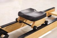Máquina de remo de agua comercial de madera maciza, remo de agua profesional de madera de roble, equipo de fitness cardiovascular para gimnasio y hogar con monitor LCD
