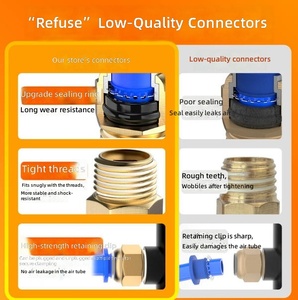 Conector Neumático Mini de Conexión Rápida PC4/6-M5, Rosca Macho Recta, Conector de Tubo de Aire de Encaje Rápido para Tuberías Neumáticas - Product Image 2