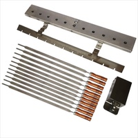 Broche de Barbecue Électrique Réglable Rôti de Chypre Rôtissoire Portable Extérieur Broche de Barbecue Rotatif Barbecue Grill Acier Inoxydable